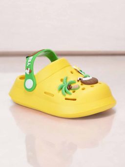 Lil Lollipop - Unisex Plants Applique Anti-Slip Clogs - Yellow