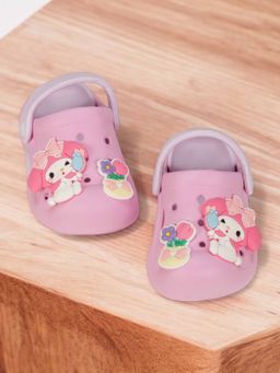 Lil Lollipop - Unisex Dog Applique Anti-Slip Clogs - Deep Pink