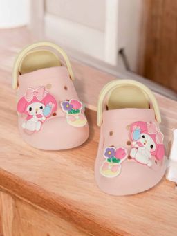 Lil Lollipop - Unisex Dog Applique Anti-Slip Clogs - Peach