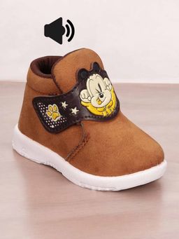 Lil Lollipop - Unisex Coolz Musical Chu Chu Shoes with Velcro Closing - Brown