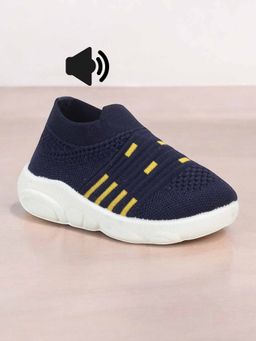 Lil Lollipop - Unisex Slip On Musical Chu Chu Shoes - Navy Blue