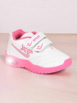 Lil Lollipop - Unisex Double Velcro Casual Shoes with Light- Pink