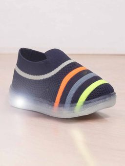 Lil Lollipop - Unisex Casual Slip On Shoes with Led Light - Navy Blue