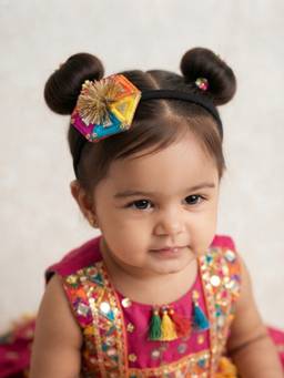 Choko - Multicolor Mirror Embroidered Headband for Girls
