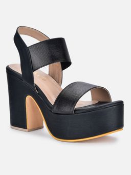 VALIOSAA - Black Solid-plain Heels