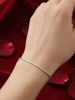 925 SILLER - 925 Pure Silver Adjustable Bracelet