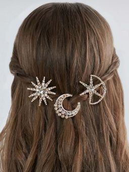 Hair Drama Co. - Celestia Crystal Hair Pins - Rose Gold