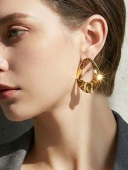 Niska - 18k Gold Plated Anti Tarnish Statement Gold Drop Earrings