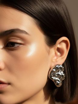 Niska - Silver Plated Anti Tarnish Statement Drop Earrings