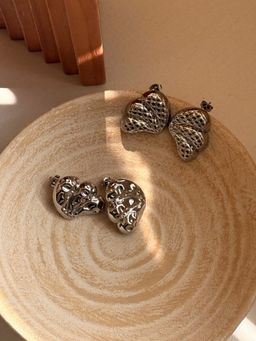 Niska - Silver Plated Anti Tarnish Statement Drop Earrings (Pack of 2)