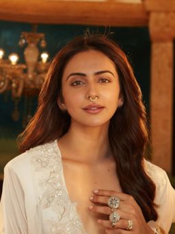 Accessher - Antique Floral Gold Clip-On Septum Adjustable Nose Ring Pink Drop