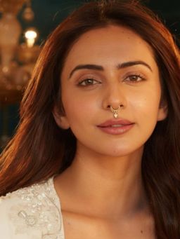 Accessher - Traditional Gold Floral Clip-On Septum Adjustable Nose Ring with White Drop