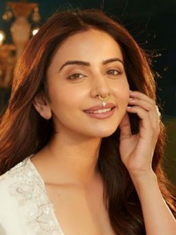 Accessher - Textured Antique Gold Clip-On Septum Adjustable Nose Ring White Drop