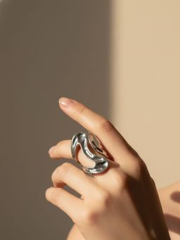 Niska - Silver Anti Tarnish Adjustable Ring