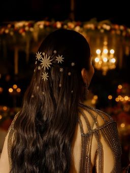 Hair Drama Co. - Celeste Crystal U Hair Pins Gold Set