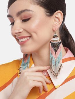 RICHEERA - Multi-colour Contemporary Beaded Drop Earrings