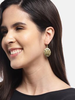 RICHEERA - Gold-Plated Oval Drop Earrings