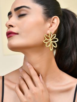 RICHEERA - Gold Plated Contemporary Drop Earrings