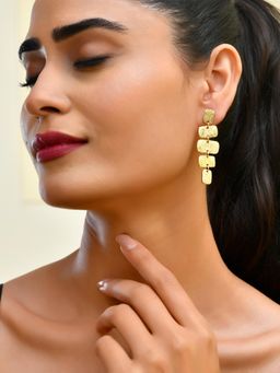 RICHEERA - Gold-Plated Contemporary Drop Earrings