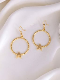 RICHEERA - Gold Plated Contemporary Drop Earrings