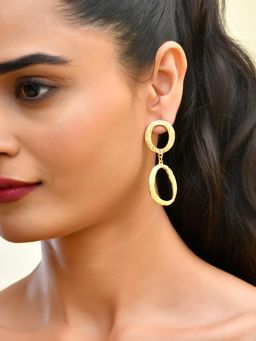 RICHEERA - Gold-Plated Contemporary Drop Earrings