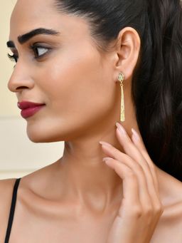 RICHEERA - Gold-Plated Contemporary Drop Earrings