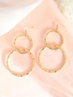 RICHEERA - Gold Plated Contemporary Drop Earrings