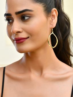 RICHEERA - Gold-Plated Contemporary Drop Earrings