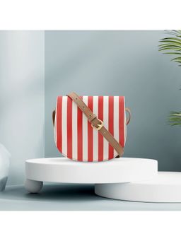 Fastrack - Red Nautical Striped Casual Sling Bag for Women