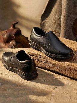 LIBERTY - Healers HML-90E Formal Non Lacing Mocassin Shoes - Black