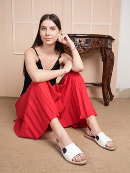 MOZAFIA - White Synthetic Pair Of Sandals