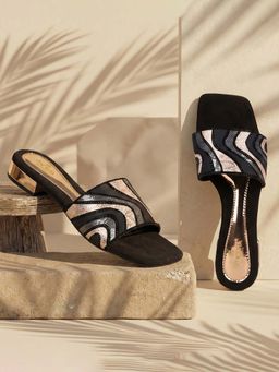 LIBERTY - Black Pu Pair Of Flats