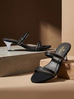 LIBERTY - Senorita STY-161E Casual HeeledSlippers - Black