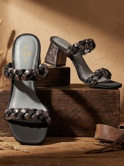 LIBERTY - Senorita STY-164E Casual HeeledSlippers - Black