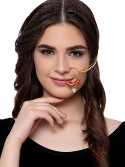 Anika's Creations - Anika's Creation Traditional Gold Plated Nose Ring