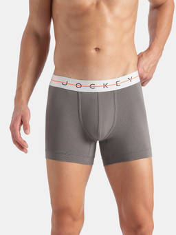 Jockey - Ny16 Men Super Combed Cotton Elastane Stretch Solid Trunk-Gunmetal