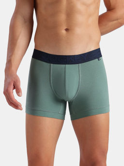 Jockey - Us60 Men Super Combed Cotton Elastane Stretch Solid Trunk-Sage Brush Green