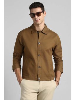 Simon Carter - Men Casual Brown Solid Shacket