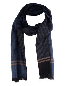 The Tie Hub - Black with Blue Stripe Scarf