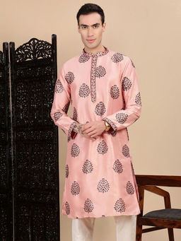 Sanwara - Peach Embroidered Regular Fit Kurta