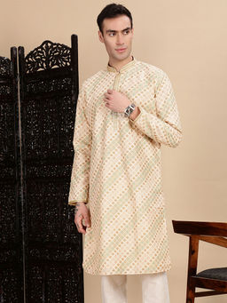 Sanwara - Beige Embroidered Regular Fit Kurta
