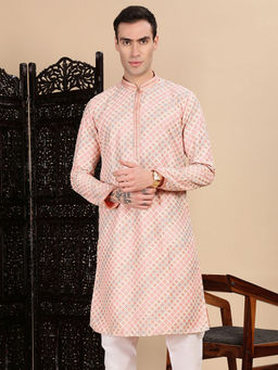 Sanwara - Pink Embroidered Regular Fit Kurta