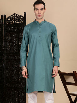 Sanwara - Grey Self Design Regular Fit Kurta