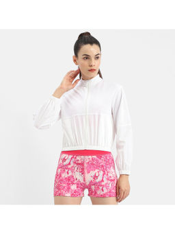 Madame - Women Patchwork White Athleisure Jacket
