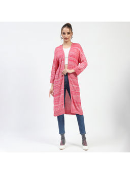 Madame - Women Solid Hot Pink Shrug