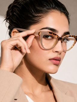 PERKEY - Women Cat Eye Brown Eyeglass Frame - OPTL0010-C2 (52)