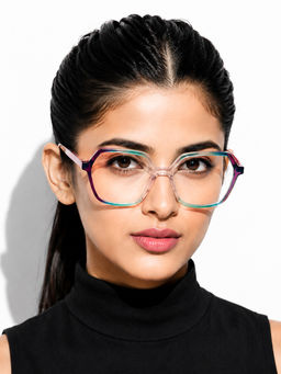 PERKEY - Square Full Rim Blue Cut Light Computer Glasses for Women - OPTL0019-C2 (52)