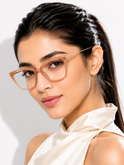 PERKEY - Soft Cat Eye Full Rim Glossy Pink Spectacle Frame For Women (OPTL0023-C3) (52)