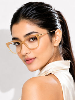 PERKEY - Cat Eye Glossy Biege Eyeglass frame For Women (OPTL0023-C4) (52)
