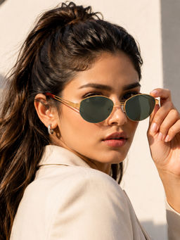 PERKEY - Oval UV Protection Goggles For Men & Women Sunglasses - PRKY0022-C2 (55)